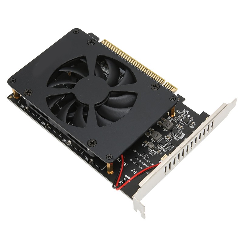 M.2 PCIE Adapter PCIe 4.0 X16 to 4 Port M.2