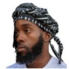 Dupsie's Pre-Tied Turban for Men, Black and White, One Size