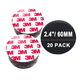 20Pack, 2.4" Big Round Magnets with Adhesive Backing, Precut Strong Sticky Magnetic Dots Tapes for DIY Crafts Projects Whiteboard, Fridge, Organization (2.4" x 0.08" Thick-20PCS)