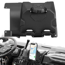 A & UTV PRO Electronic Device Holder for Can-Am Defender, Phone Tablet Holder Mount with Storage Box for Can-Am Defender HD9 MAX 2022-2024 Accessories