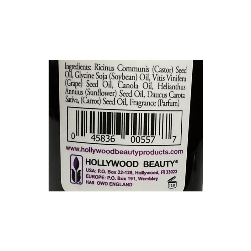 Hollywood Beauty Black Jamaican Castor Oil, 3 oz (Pack of