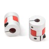Zeberoxyz 2PCS 6.35mm to 8mm Aluminium Plum Flexible Shaft Coupling
