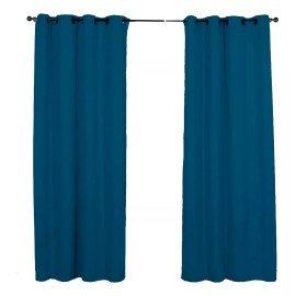 Elefantito Juego Cortinas Blackout No Dejan Pasar La Luz Azul Acero