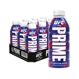 PRIME Hydration UFC International Fight Week, Sports Drinks, Electrolyte Enhanced for Ultimate Hydration, 250mg BCAAs, B Vitamins, Antioxidants, Low Sugar, 16.9 Fl Oz, 12 Pack