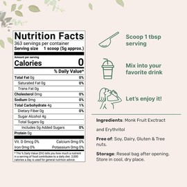 Micro Ingredients Golden Monk Fruit Sweetener with Erythritol