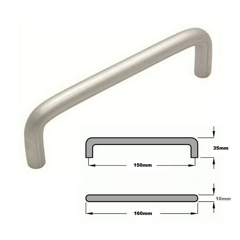 Dzina D Handle 150mm x 10mm (6 x 3/8 Inch)