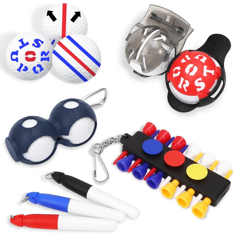 DESELL Golf Ball Line Markers (12 Piece Set), Convenient to