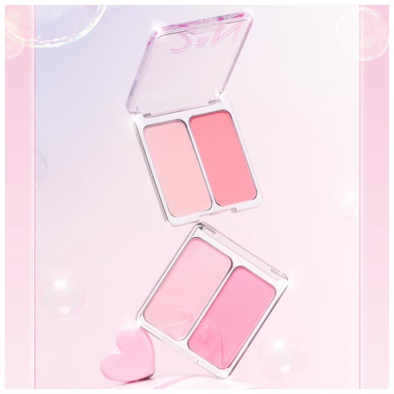 2AN Dual Cheek & GiftSpecial Set 2items, Shade:17 Bubble Heart(+Heart