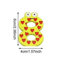 PENTA ANGEL 10Pcs Wooden Magnets Fridge Numbers Large Cute Wood Magnetic Refrigerator Whiteboard Fridge Magnets for Home Office