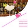 100Pcs Flamingo Drinking Straws Cute Pattern Environmentally Friendly Bendable Cocktail