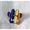 Rainbow Love Paw Print Enamel Pin