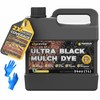 32oz Concentrated Ultra Black Mulch Dye with Gloves, Liquid Rubber