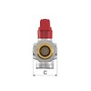 Simplex KFE Ball Valve G1/2" M x G3/4" M for