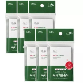 Dr. J 닥터지 레드 블레미쉬 오일 컨트롤 페이퍼 70매 X 6개 Dr. Jart+ Red Blemish Oil Control Paper 70 sheets x 6 packs [70 sheets x 6 pieces]