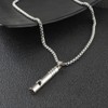 USHOBE Whistle Pendant Necklace Alloy Outdoor Emergency Whistle Emergency Survival