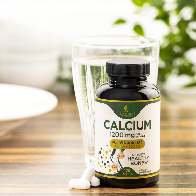 Calcium 1200 mg with Vitamin D3 - Bone Health Supplement,