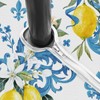 SASTYBALE Lemon Outdoor Tablecloth with Umbrella Hole and Zipper Rectangle