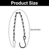 Bojueshaw 2pcs Black Hanging Chains,Chicken Bird Feeders Hanging Chain,Metal Hang