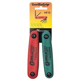 Bondhus 12544 GorillaGrip Hex and Star Fold-up Double Pack, 12587 (2-8mm) & 12634 (T9-T40)