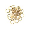 10 Stainless Steel Jump Rings Unsoldered Gold Tone 13mm -
