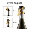 OWO Tapones de vino de acero inoxidable con protector de