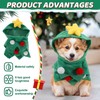 Dog Christmas Outfit Green Pet Cloak Puppy Cape Xmas Tree