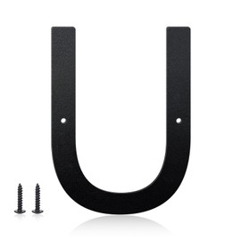 4 Inch House Numbers and Metal Letters for Outdoor Signs, House Numbers for Outside, Aluminum Address Letters and Numbers for Door, Mailbox, Garden, Perfect for Home or Office (Letter U)