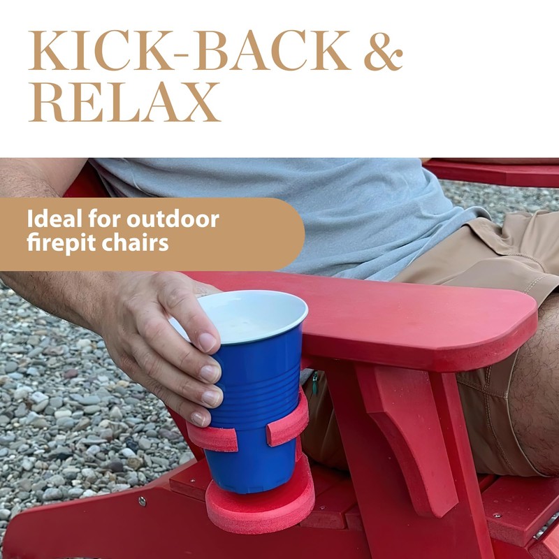 Adirondack Chair Cup Holder Attachment – Durable Poly Lumber Drink