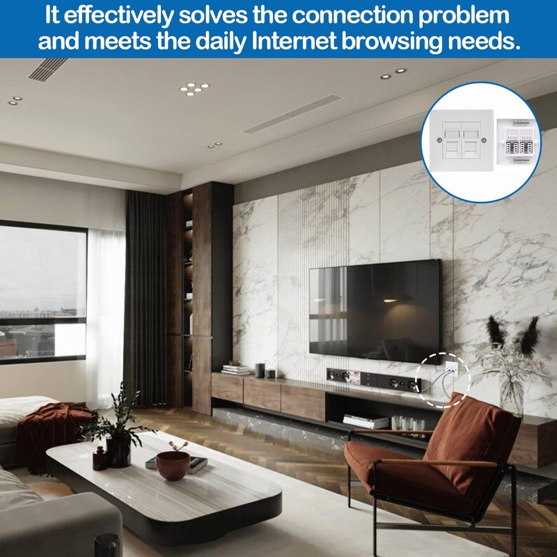 CAT6 Ethernet Wall Socket, RJ45 Socket, CAT6 Ethernet Double Sockets