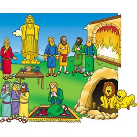 Little Folk Visuals Beginners Bible: Daniel Precut Flannel/Felt Board Figures, 16 Pieces Set