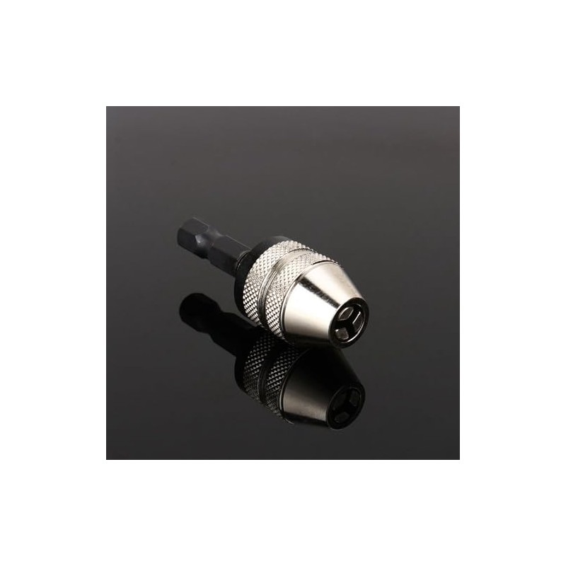 POCREATION 1/4 Inch Hex Shank Keyless Drill Chuck Adapter, Converts