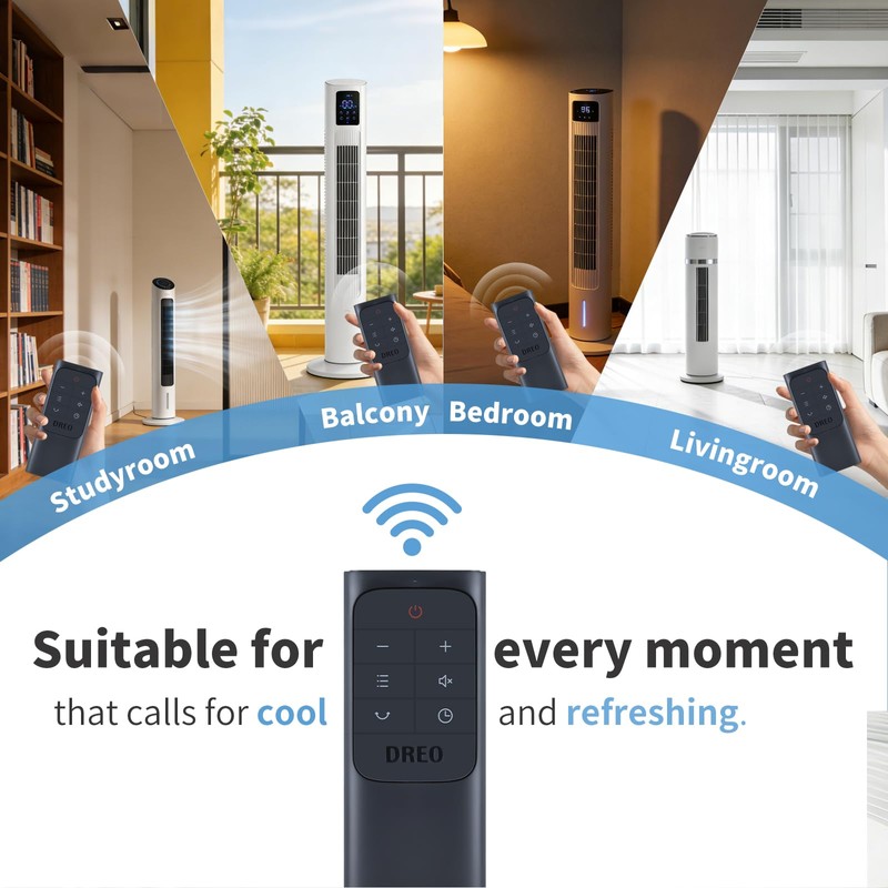 Snrigw Replacement Remote Control for Dreo Tower Fan DR-HPA001 Compatible