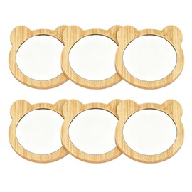 Small Round Hand Mirrors Mini Mirror (Bear), 2.76In, 6 PCS