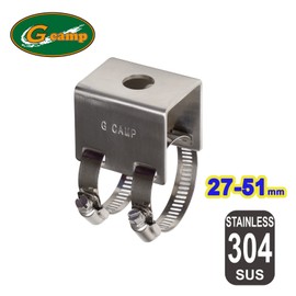 G-Camp BullBar Light Antenna Mount, 27-51mm 1 Set,304 Stainless Steel, Mounting Brackets Bull Bar Handlebar Bracket UHF VHF Clamps Lightbar LED Spot Flood Adjustable ATV UTV Horizontal Holder Mounts