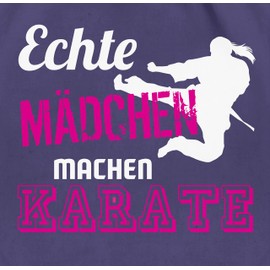 Shirtracer - Gym Bag Backpack - Martial Arts - Real Girls Make Karate, 6 purple
