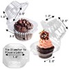 NPLUX 50 Pack Individual Cupcake Containers Plastic Cupcake Boxes Cupcake