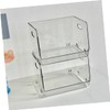 Gatuida 2pcs Stackable Transparent Desktop Storage Box Organizer with Handles