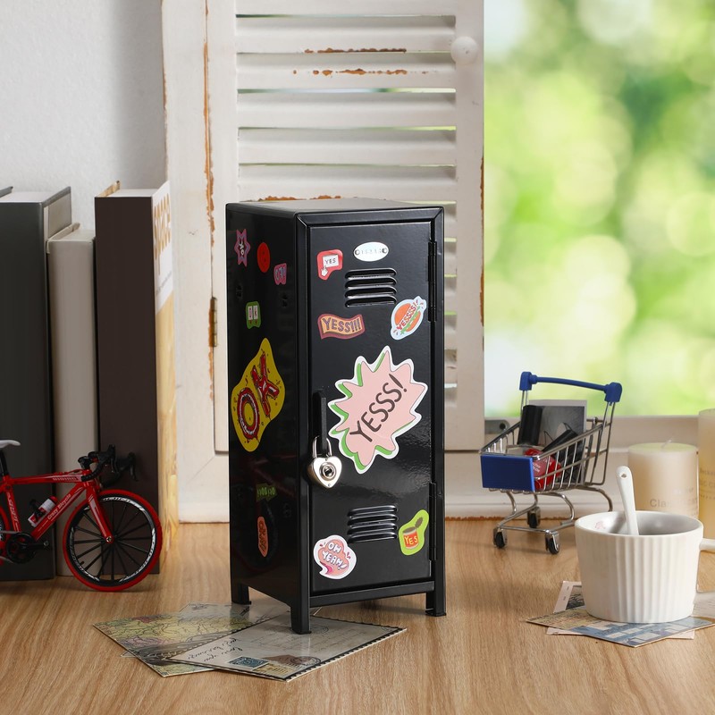 Vercraft Mini Locker with Lock Keys Stickers 10.8inch Small Storage