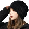 DAYCLOSET hat145 Women's Beanie Hat, Brushed Velour Cap, Cold Protection,