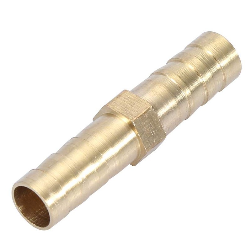 Hose Connector 8 mm Brass Hose Connection Straight 2-Way Pipe