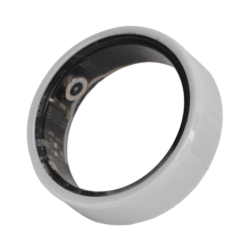 Smart Ring White BT IP68 Waterproof Rechargeable Pedometer Sleep Tracking