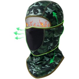 Balaclava Face Mask with Breathable Mesh, Moveable Design Ski Mask for Winter Cold Weather Ski Snowboarding Working Men Women Camo