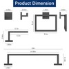 Gypie 5-Piece Bathroom Hardware Accessories Set, Towel Racks for Bathroom