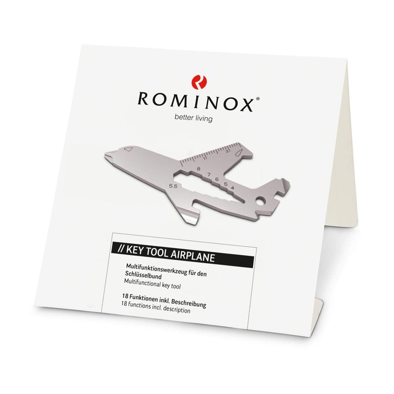 Gift Item: Rominox Key Tool/Aeroplane, 18 Functions, Keytool Key Ring