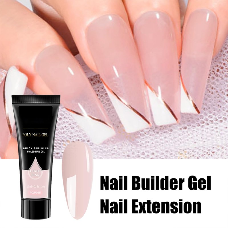 Light Pink Nail Builder Gel Nail Extension Clear Coffee Nail