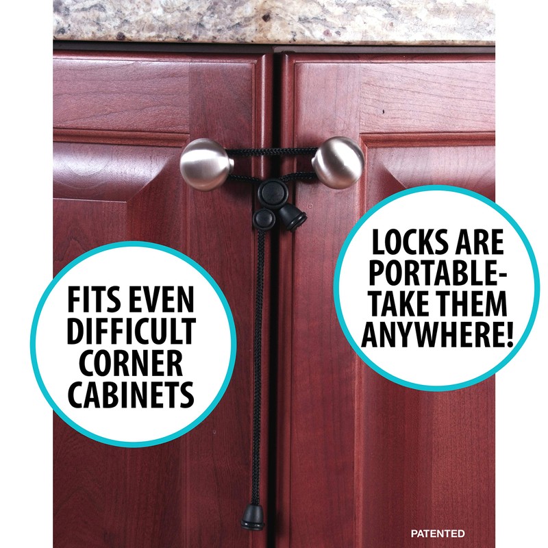 KISCORDS - Baby Safety Cabinet Lock Latch / 2 Pack