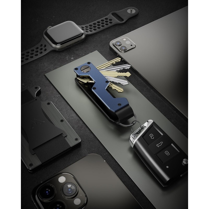 MINBERAND Key Organizer Compact Key Holder Metal Key Chain Minimalist