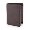 KRONIFY Men's Leather Wallet, Genuine Leather Wallet, RFID Protection, Landscape