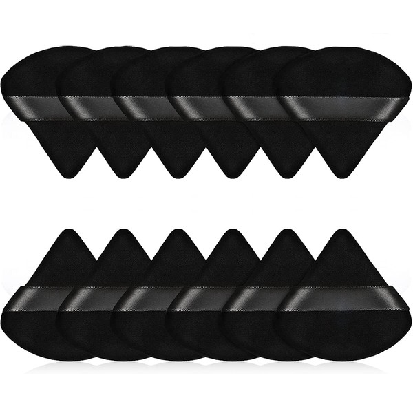 Norhogo Pack of 12 Powder Puff Make-Up Sponge, Washable Triangle