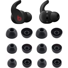 Rqker Ear Tips Compatible with Beats Fit Pro Earbuds, 6 Pairs S/M/L Sizes Soft Silicone Replacement Earbuds Tips Ear Tips Earbud Covers Eartips Compatible with Beats Studio Buds & Fit Pro, Black 12